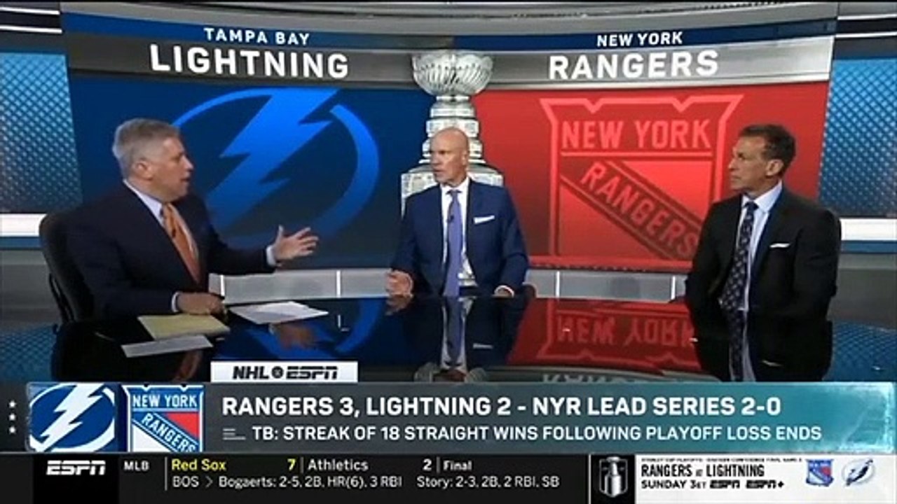 ESPN react to Game 2 of East Final Rangers beat Lightning 32 for 20
