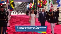 Alberto Fernández y la primera dama fueron recibidos por sus pares de Estados Unidos, Joseph Biden y Jill Biden