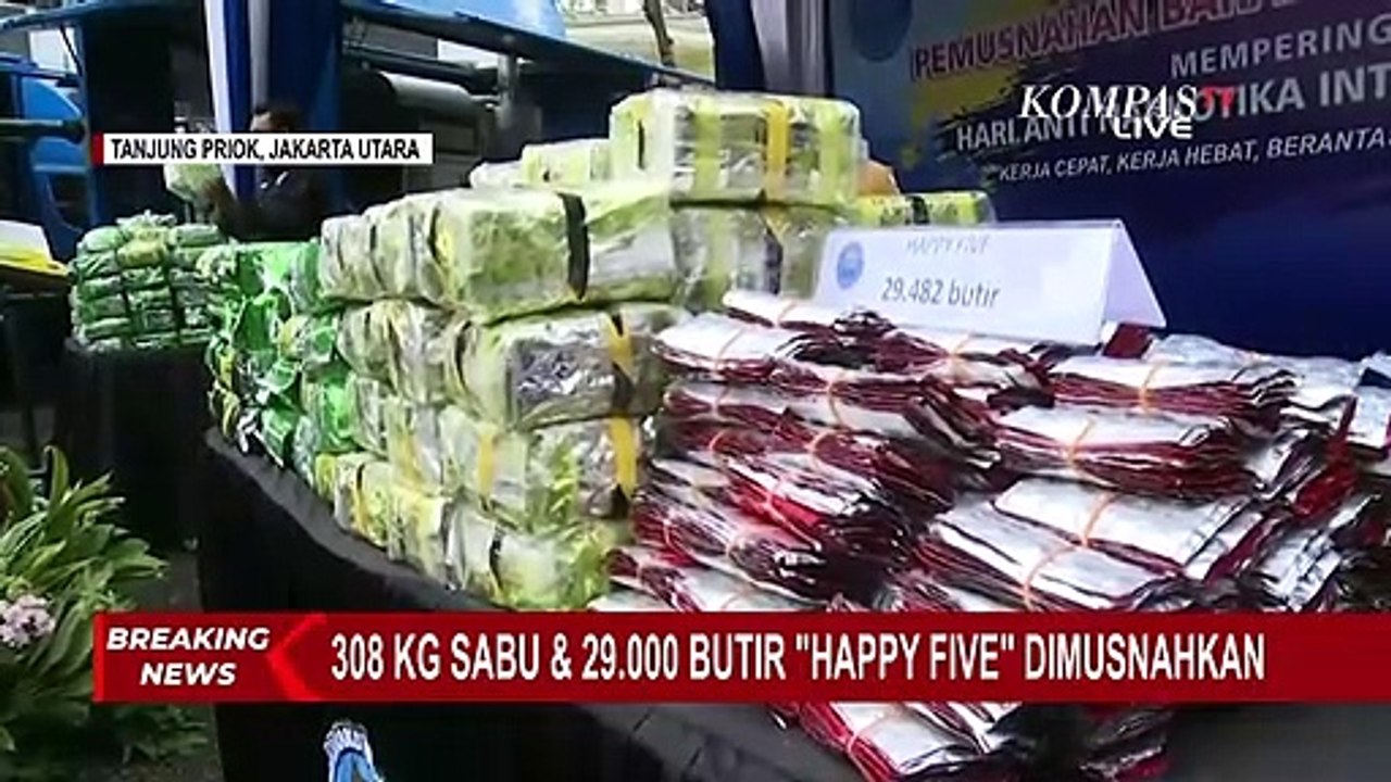 BNN Musnahkan 308 Kg Narkoba Jenis Sabu, Kepala BNN: Indonesia Harus Bersih dari Narkotika