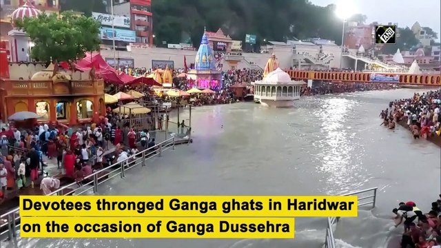 Ganga Dussehra 2022: Devotees take holy dip in Ganga in Haridwar