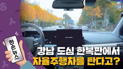 [한손뉴스] 강남 도심 한복판에서 자율주행차를 탄다고? / YTN