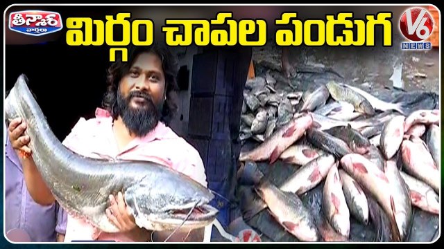 Huge Rush At Begum Bazar Fish Market Due To Mrigasira Karthi _ V6 Teenmaar