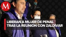 Logran primera liberación de mujer de Santa Martha Acatitla tras visita de Zaldívar