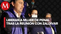 Logran primera liberación de mujer de Santa Martha Acatitla tras visita de Zaldívar