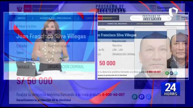 Juan Silva: Mininter ofrece recompensa de S/ 50 mil por su paradero