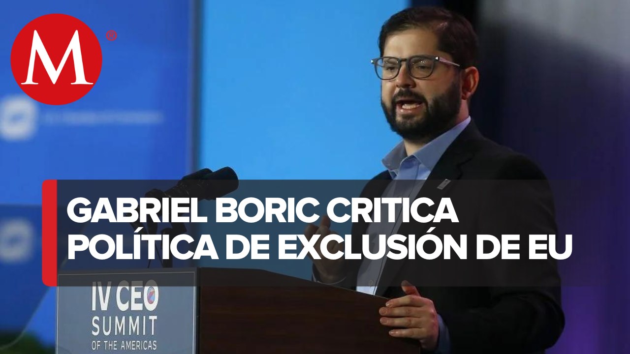Imponer una lógica de exclusión es un error'; Gabriel Boric, presidente de Chile