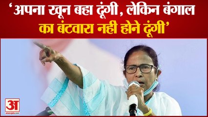 mamta banerjee की हुंकार, कहा- 'अपना खून बहा दूंगी, लेकिन बंगाल का बंटवारा नहीं होने दूंगी'