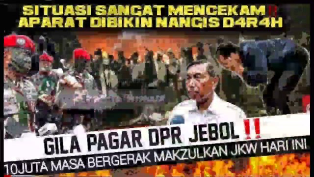 Berita Terbaru Hari Ini ~ Pagar Dpr Dijebol 10 Jt Masa Bergerak Makzulkan Jkw Hari Ini