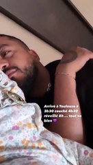 Download Video: Slimane se filme au réveil avec sa fille Esmeralda. Instagram, juin 2022