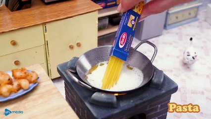 Resep Pasta Udang Bayam Miniatur Enak - Makanan Mini Masak ASMR