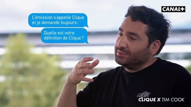 Découvrez les premières images de l'interview du patron d'Apple, Tim Cook, réalisée par Mouloud Achour et qui sera diffusée demain à 20h35 dans Clique X en clair sur Canal Plus - VIDEO