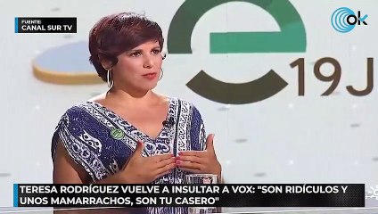 Teresa Rodríguez vuelve a insultar a Vox: "Son ridículos y unos mamarrachos, son tu casero"