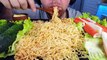 EATING NOODLES + CRAB STICKS WITH CHEESE SAUCE AND FRESH CUCUMBERS ASMR (No Talking) MUKBANG