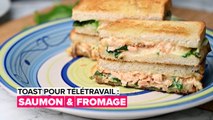 Recette de toast : le sandwich au saumon et aux épinards