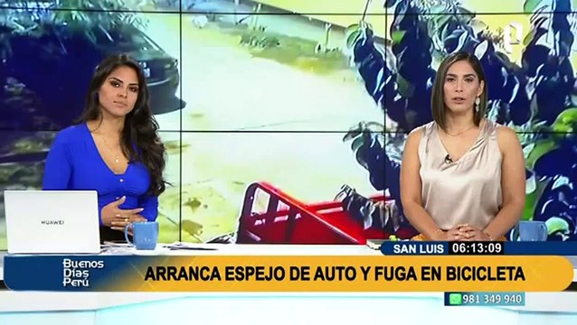 San Luis: sujeto arranca espejo de auto, fuga en bicicleta pero gracias a cámaras es capturado