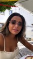 Bruna Gomes prova doce português e mostra-se encantada