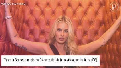 Yasmin Brunet aposta em look sexy com piercing na barriga à mostra e recebe famosos para celebrar 34 anos. Fotos!