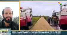 Agricultores peruanos convocan a paro por escasez de fertilizantes