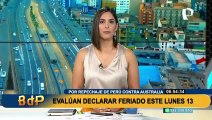 Perú vs Australia: Ejecutivo evalúa declarar feriado el 13 de junio para el partido por el repechaje