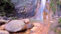 Majestic waterfalls with beautiful music and relaxing sounds of water