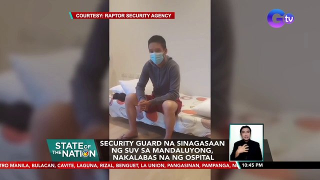 Security guard na sinagasaan ng SUV sa Mandaluyong, nakalabas na ng ospital | SONA