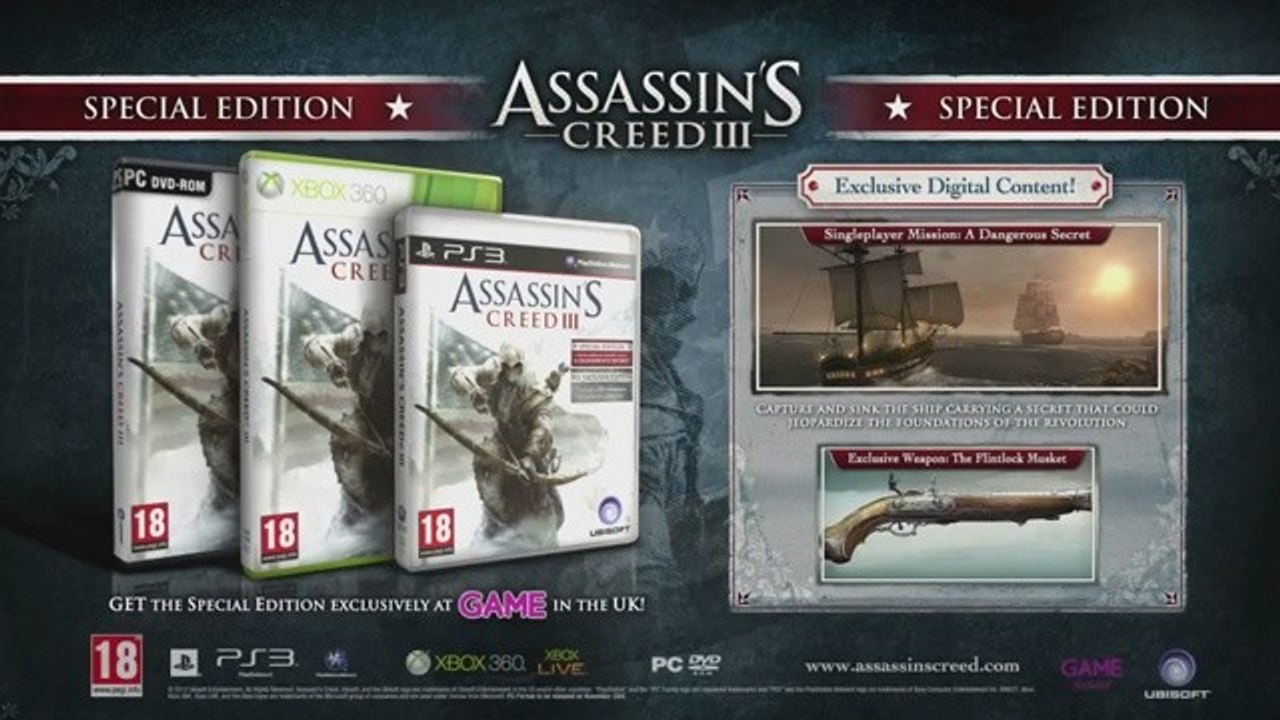 Assassin's Creed 3 - Trailer zur Special-Edition