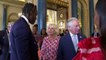 Charles has a laugh with footballer at Commonwealth Diaspora