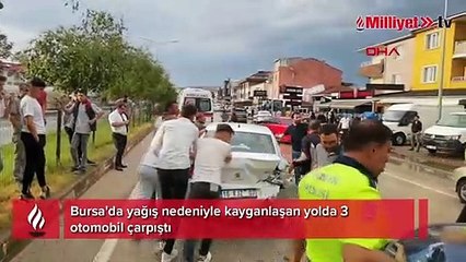 Bursa'da zincirleme kaza! 2'si çocuk 8 yaralı var