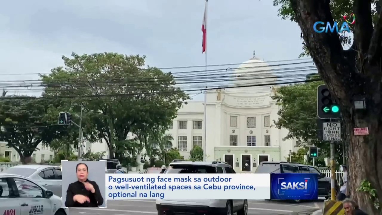 Pagsusuot ng face mask sa outdoor o well-ventilated spaces sa Cebu province, optional na lang | Saksi
