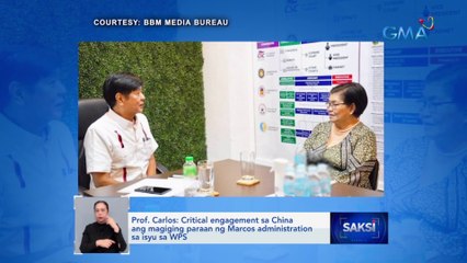 Download Video: Prof. Carlos: Critical engagement sa China ang magiging paraan ng Marcos administration sa isyu sa WPS | Saksi