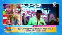 Karla Tarazona indignada con Leonard León por negarse a dar permiso de viaje a sus hijos