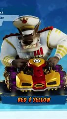 Red & Yellow Paint Job Showcase - Crash Team Racing Nitro-Fueled (Thank You For 500 TikTok Subs!)