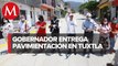 Rutilio Escandón inaugura pavimentación de calles en Tuxtla Gutiérrez