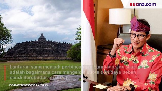 Sandiaga Uno Nyatakan Tunda Kenaikan Harga Tiket Candi Borobudur