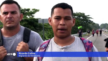 Caravana de migrantes se debilita en el sur de México