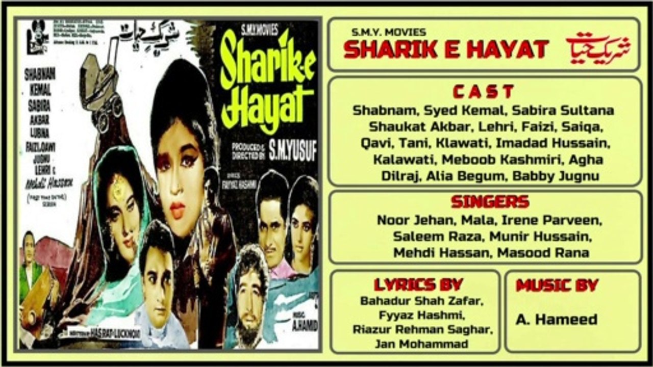 Eik Tum Milay Tu Sara Jahan Milgaya Hamein - Mala & Munir Hussain - Film Sharik E Hayat