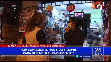 María del Carmen Alva presentará denuncia por la difusión de conversaciones telefónicas