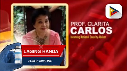 Panayam kay incoming National Security Adviser Clarita Carlos