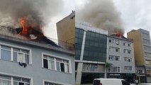 Beyoğlu’nda otelin çatısında yangın