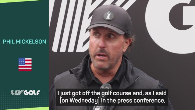 Mickelson enjoying life with LIV Golf amid PGA Tour suspension