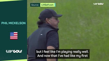 Скачать видео: Mickelson enjoying life with LIV Golf amid PGA Tour suspension