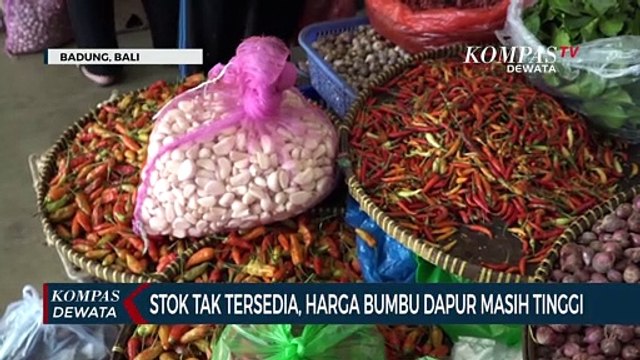 Stok Tak Tersedia, Harga Bumbu Dapur Di Denpasar Masih Tinggi