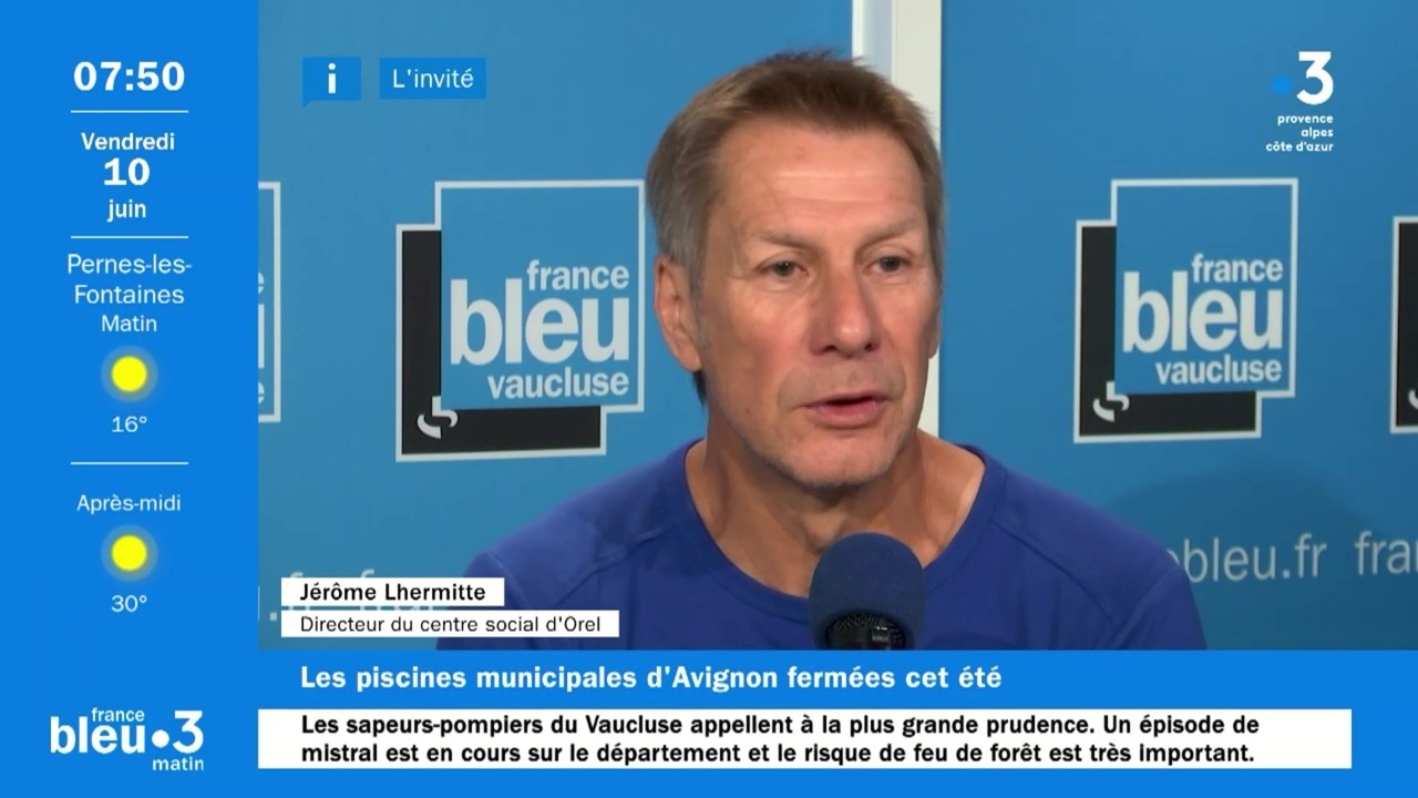 Les piscines de quartier d'Avignon fermées cet été, avec Jérôme Lhermitte, du centre social d'Orel