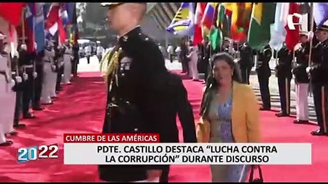 Presidente Castillo destaca lucha contra la corrupción durante discurso en la Cumbre de las Américas