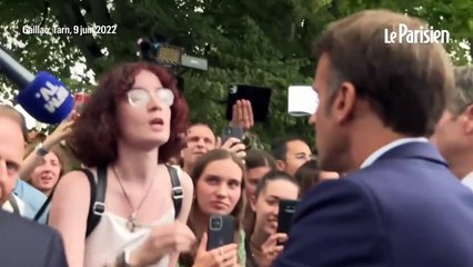 سؤال «محرج» للرئيس الفرنسي خلال جولته في غايلاك