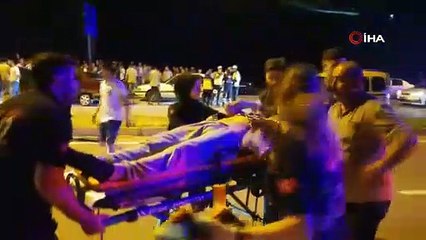 Sağlık ekiplerine zor anlar yaşatan yaralı ambulansa binmeyi reddetti
