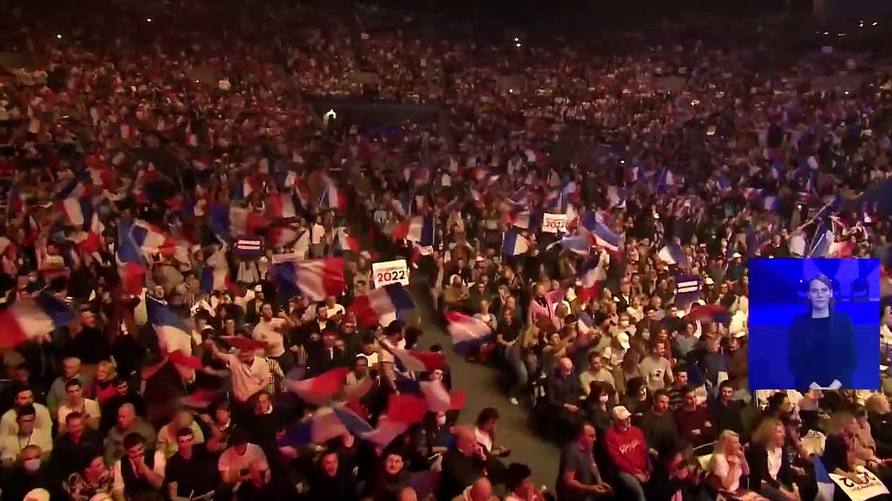 Discours de Marion Maréchal au meeting d'Eric Zemmour à Toulon.