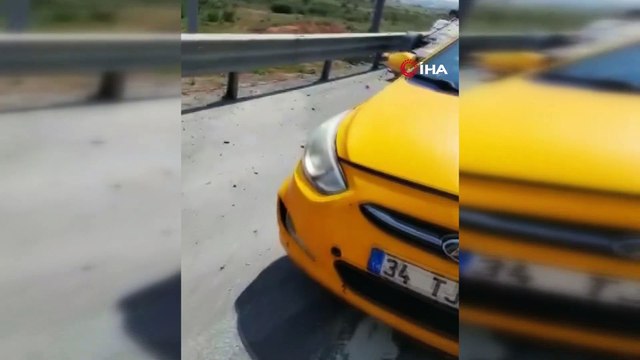 Çimento yüklü kamyon karşı şeride daldı, ortalık savaş alanına döndü: O anlar görüntülendi