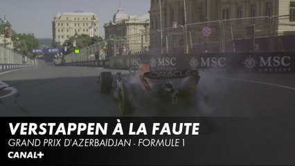 Le tête à queue de Verstappen en fin de FP1 - Grand Prix d'Azerbaïdjan - F1