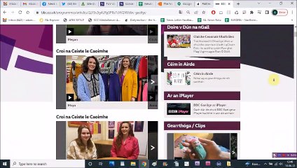 A brief scroll-through of the BBC's Irish language homepage